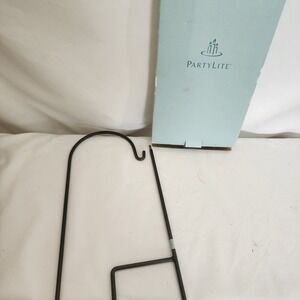 Partylite Yard Stake Black Sheperds Hook Garden Stake P9617
